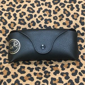 Ray Ban black faux leather sunglass case